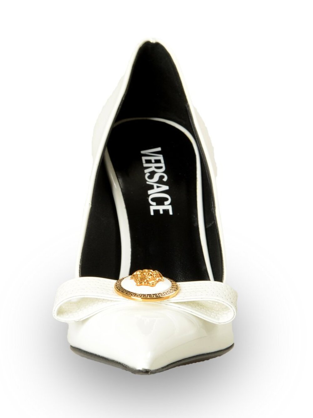 Versace Women's "Gianni Ribbon" 100% Patent Leather Pump Shoes US 6 IT 36 - Picture 5 of 8